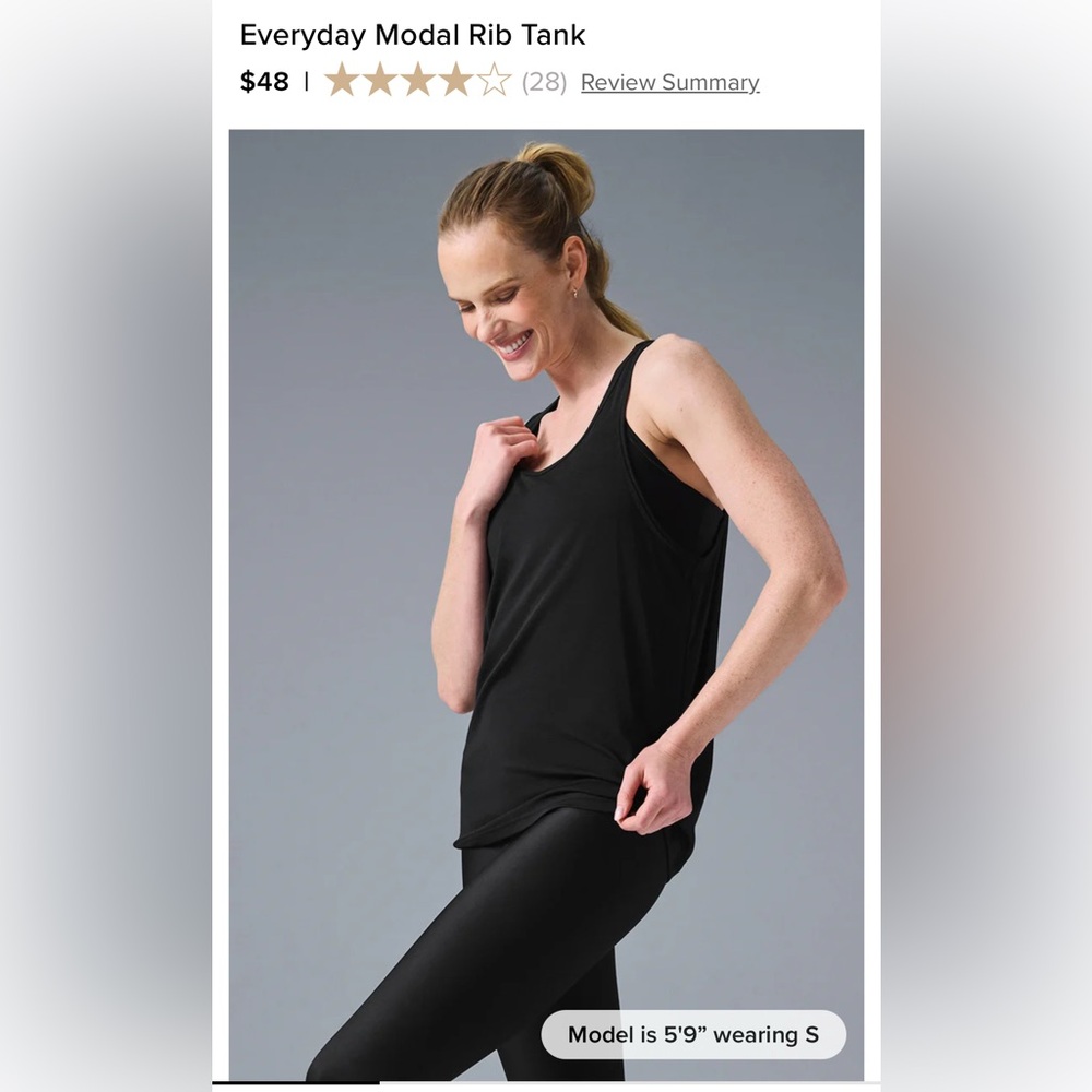 ALO Yoga Everyday Modal Rib Tank in Black
